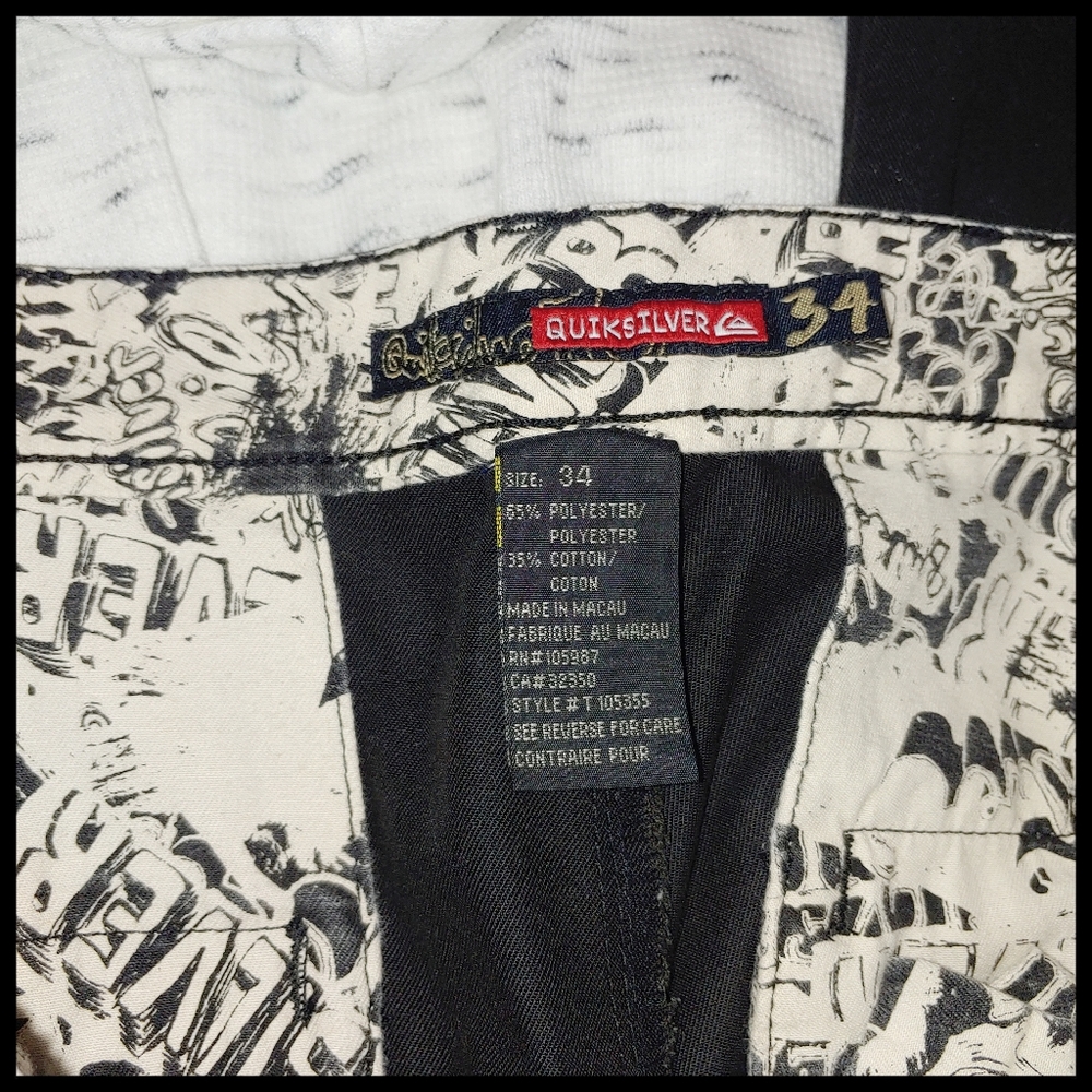 Quicksilver Black Pants, 34 - Picture 6 of 7